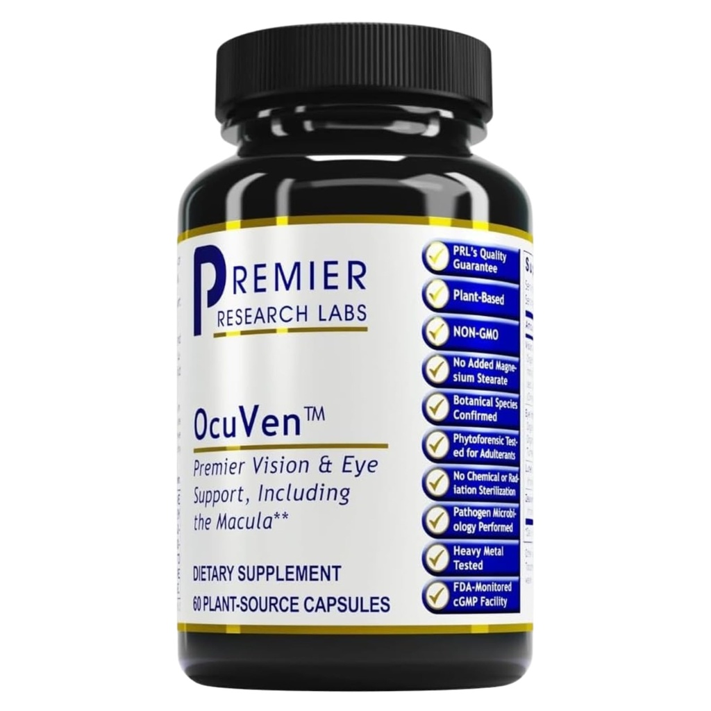 Premier Research Labs OcuVen - Lutein dan Hobxanthin Suplement, Eye Vitamin, Eye Health Suplemen untuk Orang dewasa & Seniors, Suplemen Vision, Macau Kesehatan, Perawatan Mata - 60 Vegetarian Capsules