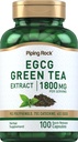 Piping Rock EGCG Green Tea Extract 1800 mg 124; 100 Capsules 12.4; Standardisasi Supplemen 12.4; Non-GMO, Gluten Bebas