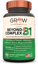 tumbuhkan vitamin Beyond B1 Kompleks - Allithiamine Natural Vitamin B1 Tambahan dengan Estibe B-Vitamin, Thiamin, Niasin, Biotin, Magnesium & More - Support Energy, Mood & Gugup System - 90 Capsules