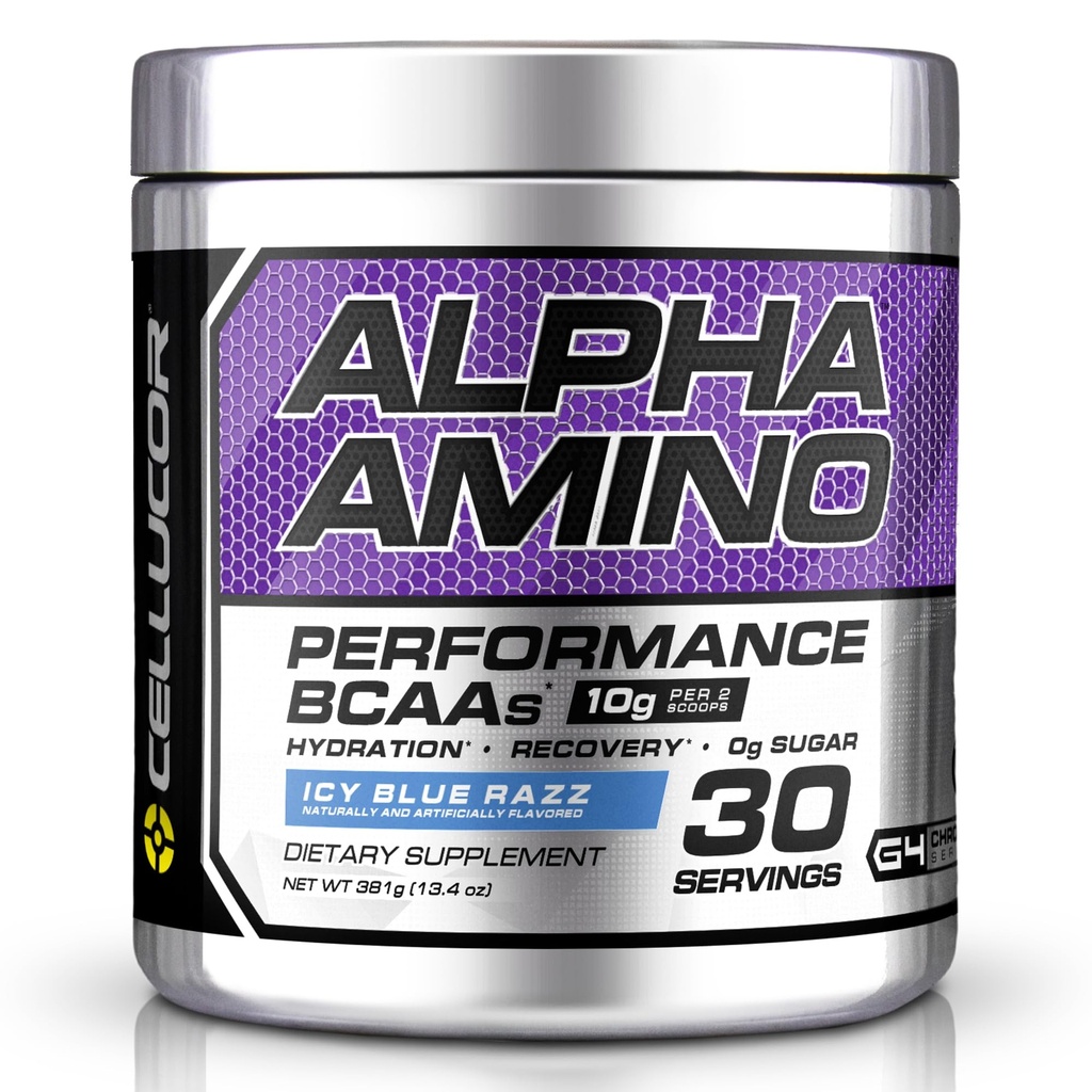 Selucu Alpha Amino EAA & BCAA Powder 124; Branched Chain Esmino Acids + Electrolite 124; ICY Blue Razz 124; 30 Servis