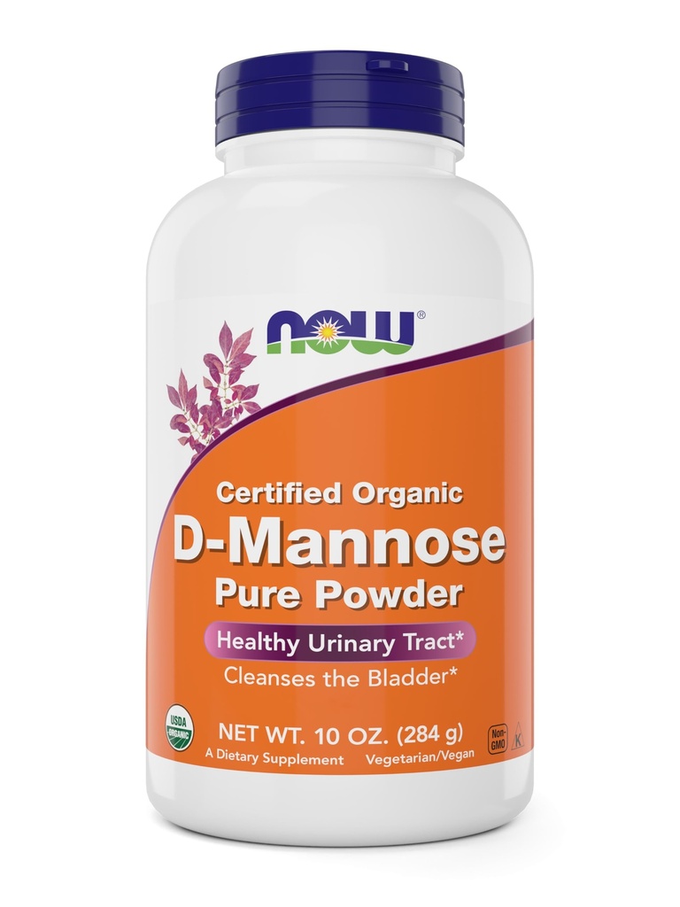 Sekarang Makanan Murni, D-Mannose Organik 10 oz Powder - Bladder Cleanse dan Suplemen Kesehatan Tract Urinary - Non-GMO - Vegan - Friendly - 2000mg / 2 Grams per Serving