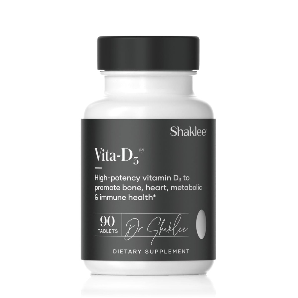 Shaklee - Vita- D3 = 2,000 IU - Tertinggi - Potency Vitamin D3 for Bone, Heart, and Immune Health 124; Vitamin D, Enhance Calcium Absorpsi dan Overall Wellness 124; 1 Tablet Daily - 90 Tablets