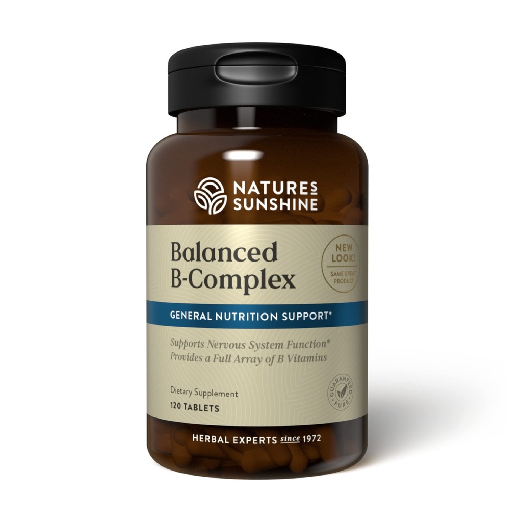 Kompleks Sinar Matahari Balanced B Kompleks, 120 Tablets 126; B Pelengkap Vitamin untuk Mendukung Pembuangan dan Kesehatan Sistem Gugup dengan Formula Vegetarian