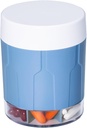 Betife Extra Large Suplement Adplement Organizer, Weekly Pill Organizer Bottle, Daily Pil Discenser dengan 7 Kompartemen Besar, Organisasi untuk Memegang Obat Vitamin 7 Hari, 21 Label dan Cleaning Brush