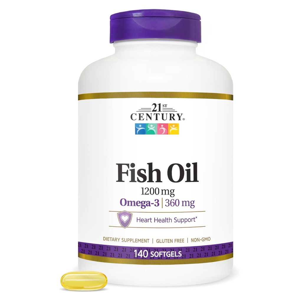 21 Century Minyak Ikan 1200 mg Softgels, 140 Count