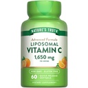 Nature 's Truth Lipomal Vitamin C 124; 1650mg 124; 60 Softgels 124; Non-GMO & Gluten Free Suplemen