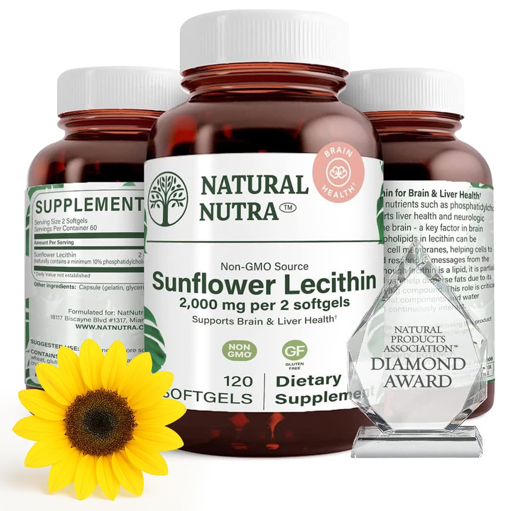 Relief Nuther Sunflower Natural & Hati, Soy Free, Non-GMO, Gluten- Free, 120 Softge