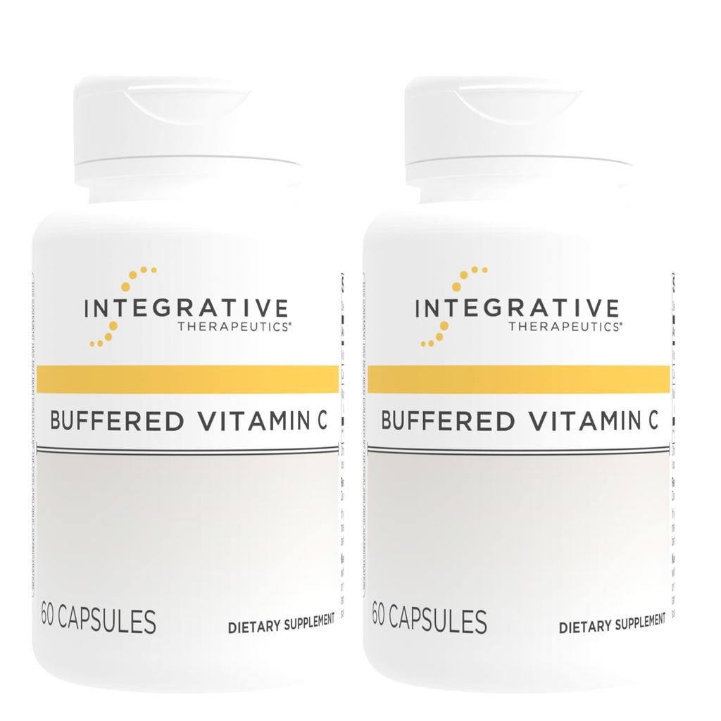 Therapeutics Integrative Buffered Vitamin C - Antioksidant Suplemen Dukungan untuk Skin & Connective Tissures * - Vegan & Gluten- Free - 60 Capsules (2 Pack)