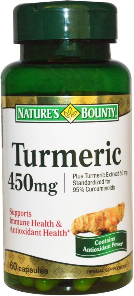 Nature 's Bounty Turmeric Capsules 60 Capsules (Paket 2)