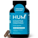 HUM Counter Crauture Chromium Suplemen dengan L Theanine, Seawed Extract & Forskolin untuk Bantuan Appetite, Craurite, dan Rutines, Gluten Free, Caffeine Free Formula, 60 Vegan Capsules