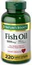 Nature 's Bounty Fish Oil 1000 mg berlapis Softgels, 220 Count