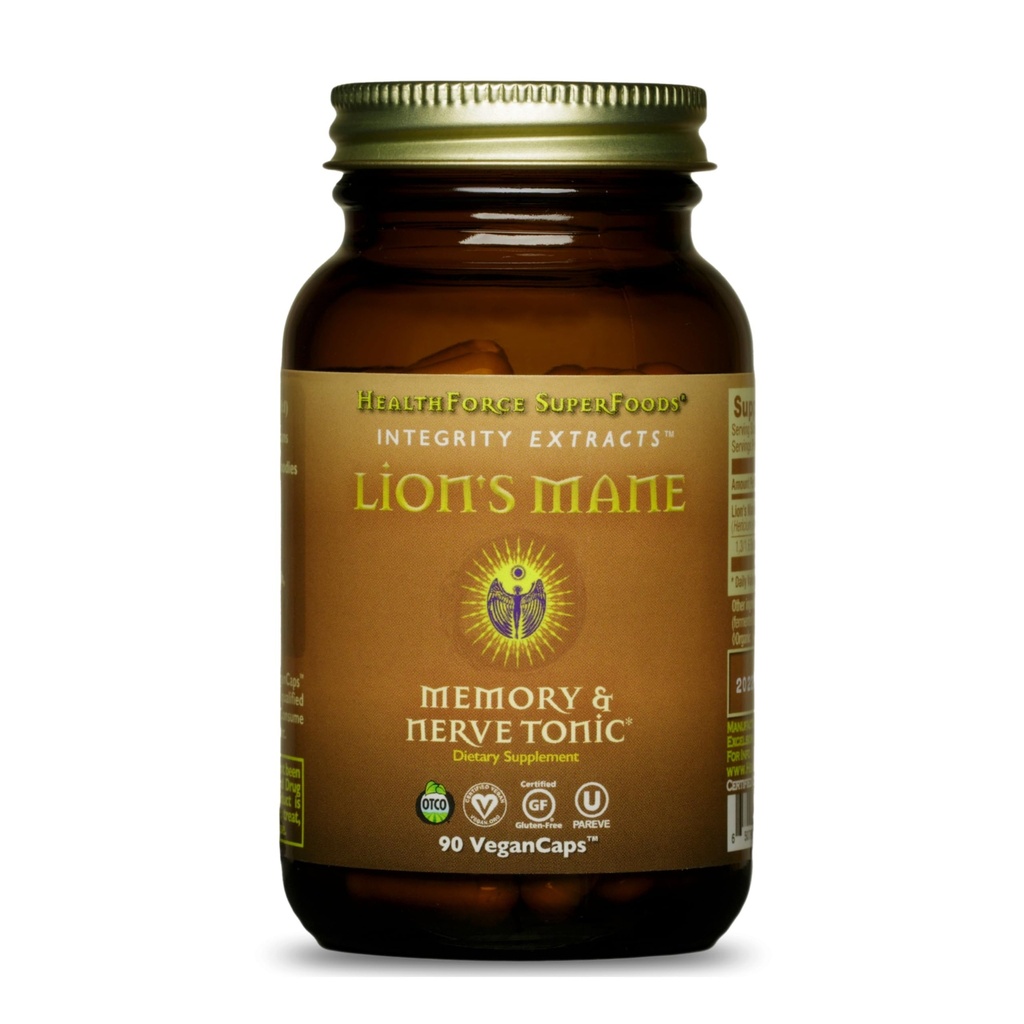 HealthForce SuperFoods Integritas Ekstrak Mane Singa - Kapsul - 90 Vegan Capsules