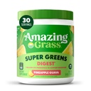 Amazing Grass Greens Blend Digest: Super Greens Powder Smoothie Mix for Diffic Support with Organic Spirulina, Chlorella, Beet Root Powder, Digetical Enzymes & Progories, 30 Servings