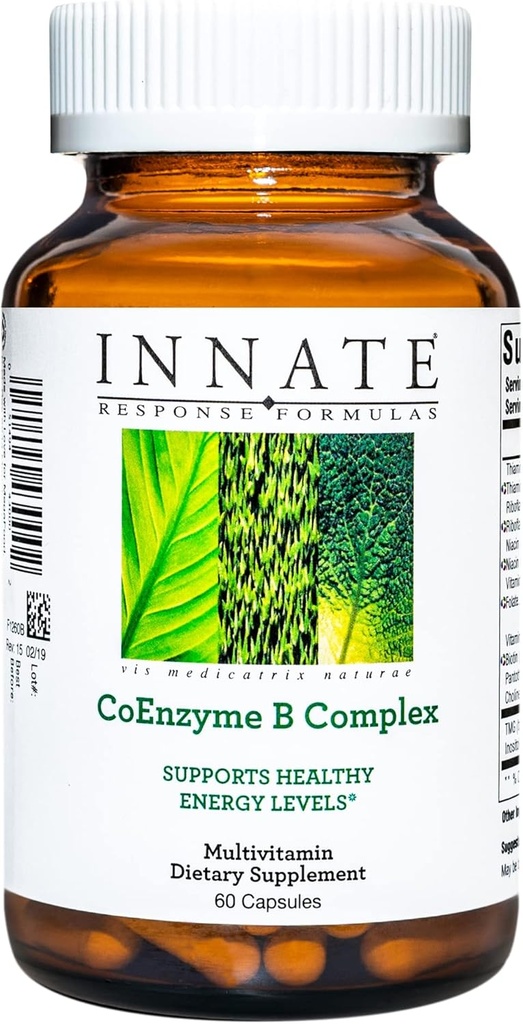 Formula Respon INNATE, Kompleks B CoEnzyme, Multivitamin untuk Dukungan Energi Sel, 60 Kapsul (60 Pelayan)
