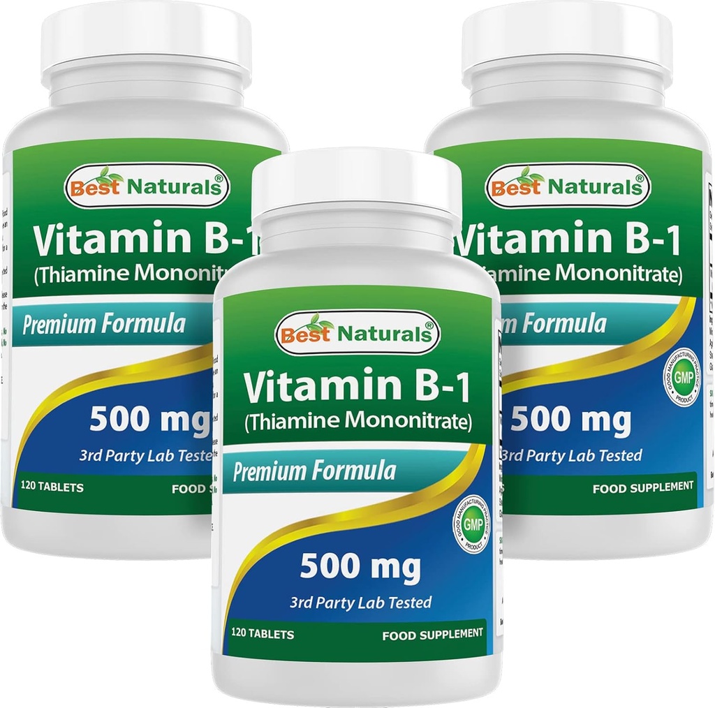 Terbaik Vitamin B1 Vitamin Sebagai Thiamine Mononitrate 500 mg 120 Tablet (120 Cacah (Paket 3)))