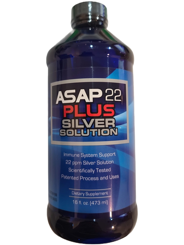 Lab Biotech Amerika - ASAP 22 Plus Solution Perak - Dukungan Sistem Imune, 22 plum Solution Dieter Suplemen Perak - (16 oz)