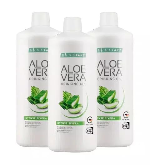 LR Lifetakt Aloe Vera Minum Gel Intense Wanita Perawatan Kesehatan Pria Minum Setiap Hari Perawatan Alam Set 3- 1000 ml. / 33.3 Fl.oz