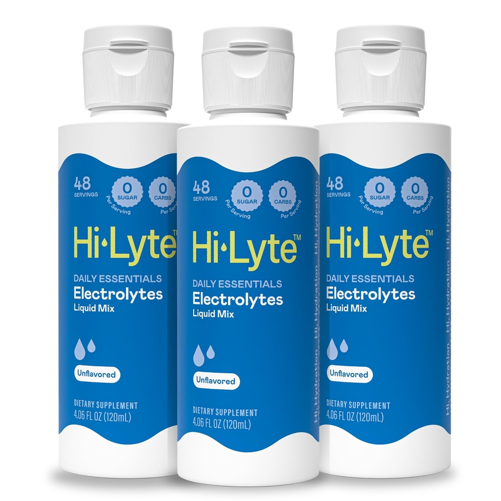 Hi- Lyte Daily Essentials Electrolytes Cair Mix Unflashored, 144 Servis