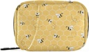 Yellow Bee Honeycomb Pill Organizer Case 7 Day Travel Pill Box with Zipper Portable Weekly Vitamin Medicine Supplemen Hoder Pouch Bag