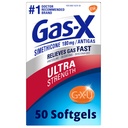 Gas- X Ultra Kekuatan Gas Relief Softgeels dengan Simelicone 180 mg untuk Bloating Relief - 50 Count