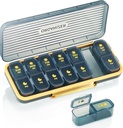 Weekly Pill Organizer 2 Times A Day - Pill Case Am Pm - Travel Pill Box 7 Day Portable Daily Vitamin Container Aestetic Medicine Discenser Dengan 7 Terpisah Kompartemen Morning Night Supplement