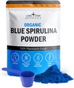 Lone Star Botanicals Organic Blue Spirulina Powder - 100% Pure Blue- Green Algae, No Fishy Smell, Vegan Superfood for Smoothies & Minuman, Non GMO, Gluten- Free, Vegan