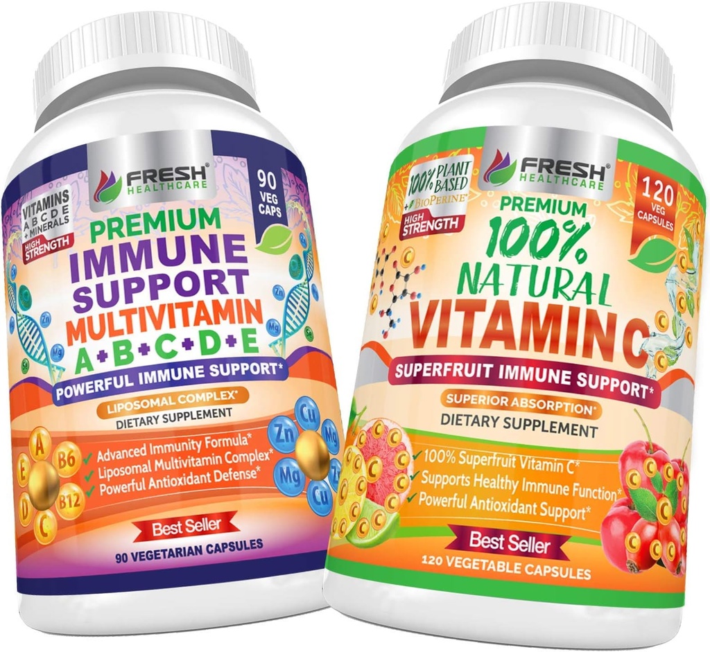FRESH HEALTHCARE Imune Multivitamin and Natural Vitamin C - Bundle
