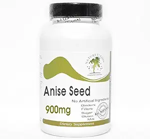 Anise Seed 900mg ~ 180 Capsules - No Addition ~ Suplemen Natureksi