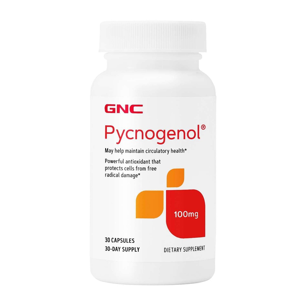 GNC Pycnogenol 100mg Supplement, Supports Circulation Health, 30 Servings