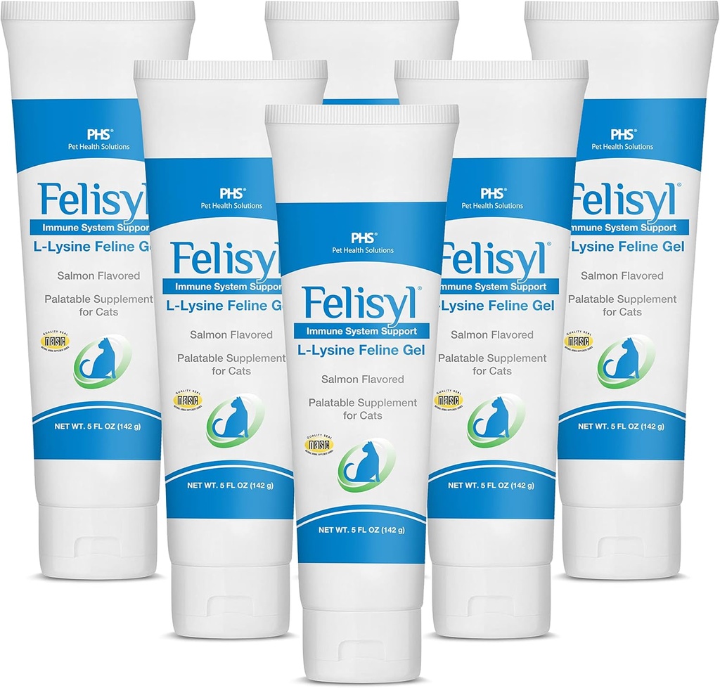 L- Lysine Gel for Cats (5oz) - Mendukung Imune, Respiratory, dan Eye Health. Eses Sneezing, Runny Nose, and Watery Eyes.