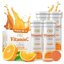 SlGNIFY NATURE Vitamin C 1000mg Effervescent Tablet - Profestiune Dukung VIT C dengan suplemen Zinc - Sugar- Free ForVegan Formula 124; Dissolvable Vitamin C Tablet - Air Soluble Fizzy Elixir - 40CT