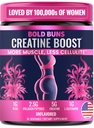 Bold Buns Creatine for Women - Booty Builder Suplemen dengan Collagen & BCAA - Mendukung Pengembangan Otot, Pemulihan Kerja, Skin Elasticity, Rambut Sehat & Nail 124; Tanpa Rasa - 30 Hamba