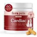 Fera Pets Cardiak Suplemen Jantung Kucing & Dog dengan Taurine, L- Carnitine, & CoQ10 - Promoses Sirkulasi Normal dan Heartbeat - 60 Kapsul
