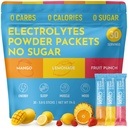 Keto Vitals Original Electrolytes Powder Packets 124; Keto Friendly Electrolite Hydration Packs 124; Sugar Free Electrolites 124; Energy Drink 124; Zero Calorie Zero Carb (Original Assorted, 30 Count)