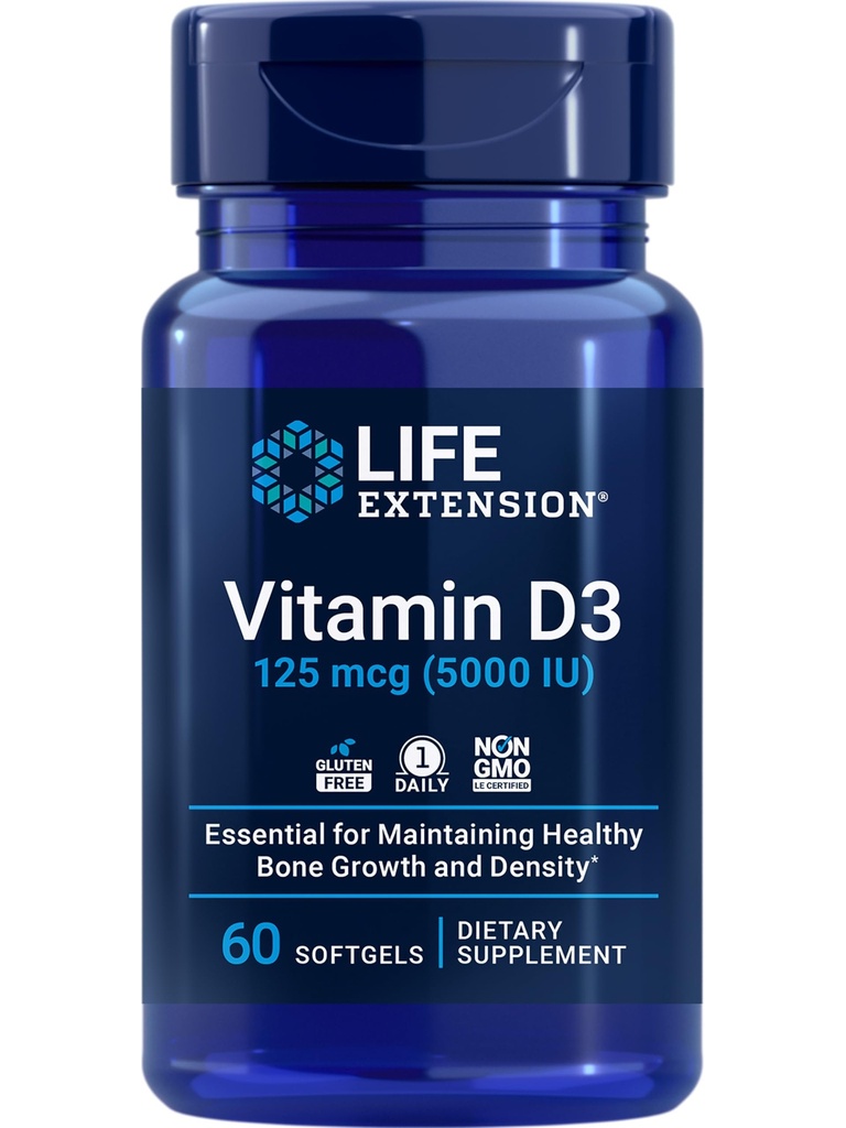 Ekstensi Hidup 268mg Super Vitamin E & 5000IU Vitamin D3 - Heart, Otak & Imune Dukungan