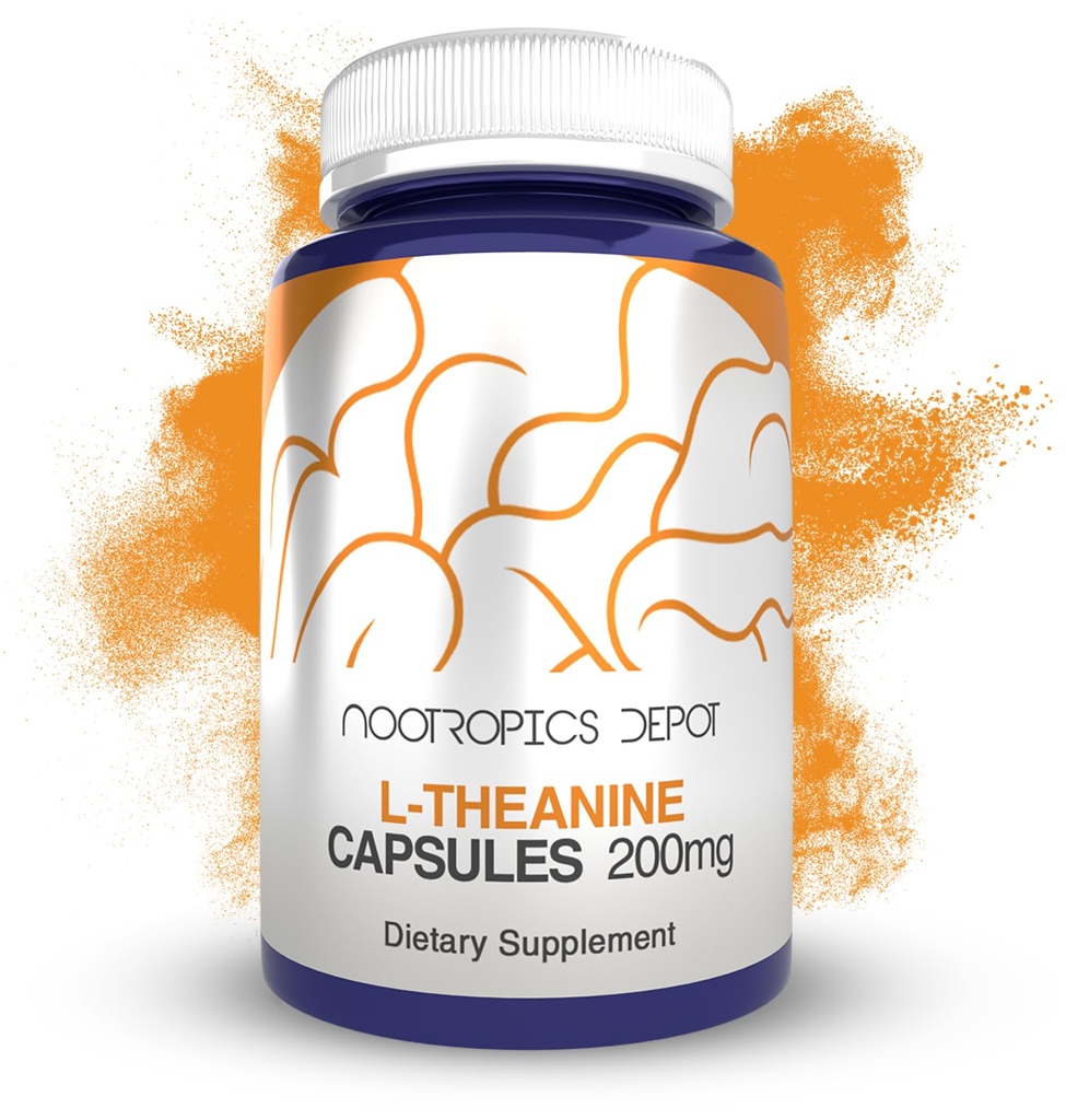 Depot Nootropics L- Theanine Capsules 200mg (180 Count):