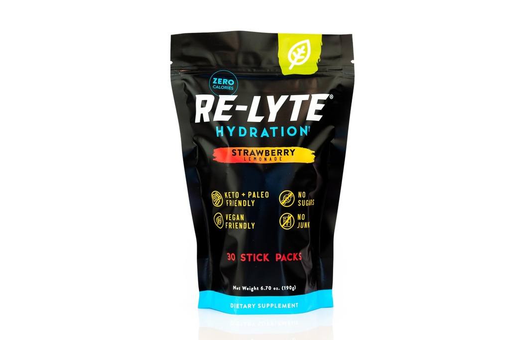 REDMOND RE- Lyte Hydration Electrolite Minum Powder Mix (Strawberry Lemonade) 30 Stick Packs