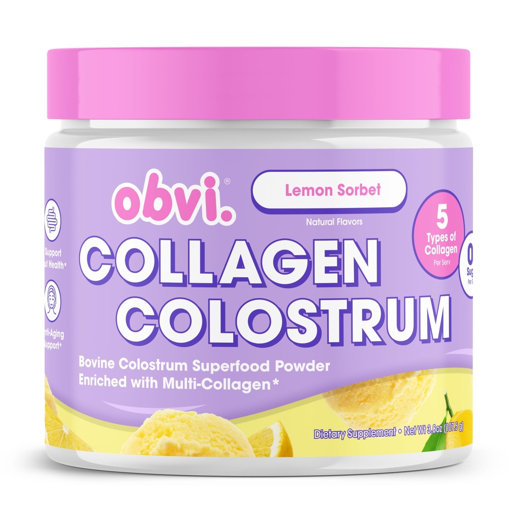 Obvi Collagen Peptide Colostrum Powder 124; Multi-Collagen Peptides dengan Grass- Bovine Colostrum Feed 124; Supports Gut Health, Imune, Skin & Hair 124; Gluten- Free, Keto-Friendly