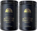 Bubuk Arang Organik Mengaktifkan Arang Natural, Vegan, Organik, GMO Gratis - Large Bottle 25 oz Powder - 2pack