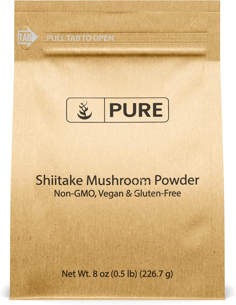 PURE ORIGINAL INGREDIENTS Shiitake Mushroom (8oz) Black Forest Mushroom, Herbal Extract, Suplemen Tradisional.
