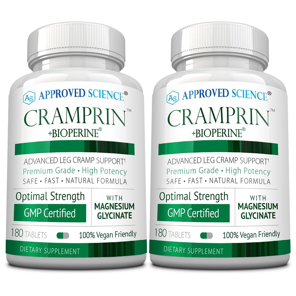 Approved Science Cramprin - High Absorpsi Magnesium, Vitamin B Complex, BioPerine - 6 Bulan Supply - 2 Botol - Vegan