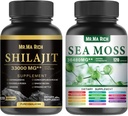 Sea Moss dan Shilajit Capsule Bundle, Ashwagandha Rhodiola Rosea Ginseng.