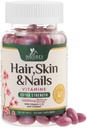 Rambut, Skin & Nails Vitamin untuk Perempuan - Biotin 5000mcg untuk Mendukung Perkembangan Rambut dengan Minyak Argan, Collagen & Acid, Indah, Skin Lebih Kuat, Rambut & Nails Vitamin Tambahan - 120 Softgels