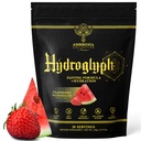 Ambrosia Hydroglyph Intratracaring Formula mula w / BCAA + EAAA + Electrolite Hydration pooder untuk Melindungi Muscle Lean, 0g Sugar Fasting Hydration Minum Mix, Membuat w / Coconut Air (Strawberry Watermelon)