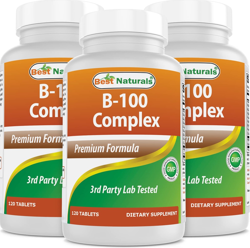 Kompleks B 100 Terbaik 120 Tablet (B Kompleks Vitamin) (120 Cacah (Paket 3))