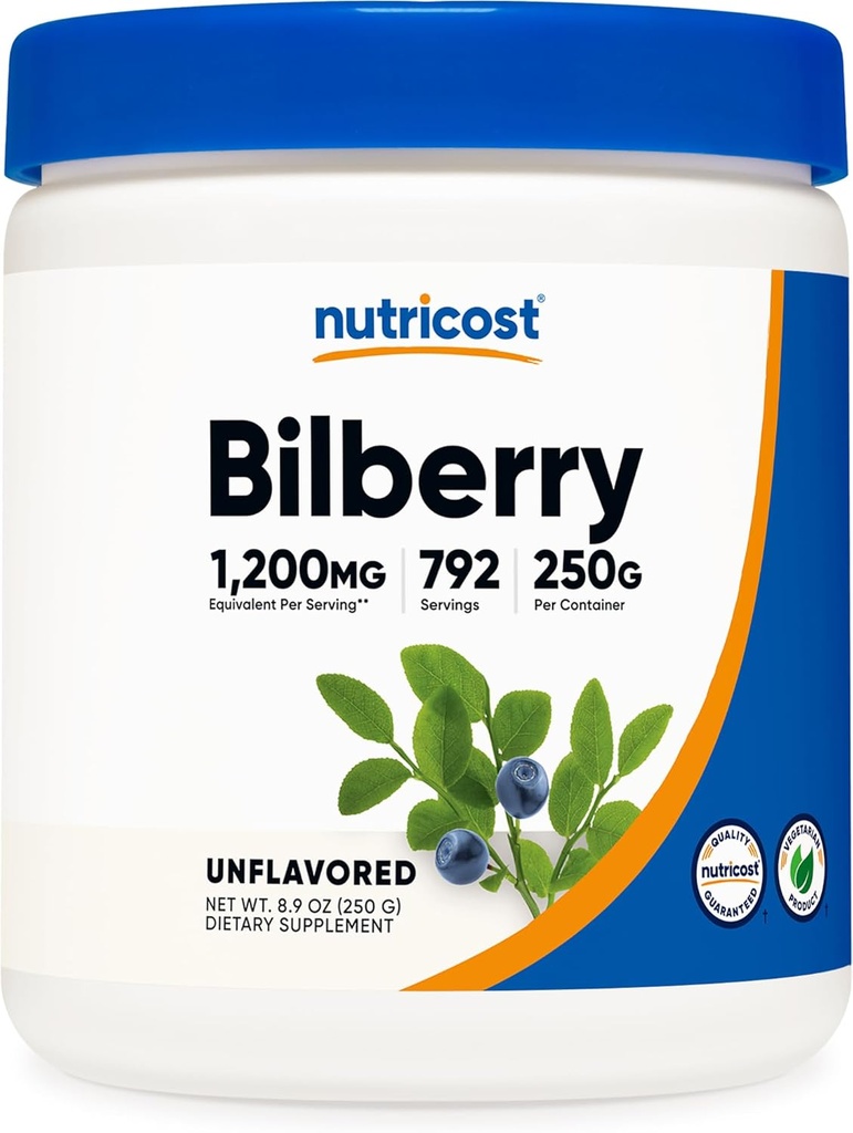 Bilberry Powder 250 Grams - Gluten Free and Non- GMO