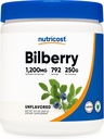 Bilberry Powder 250 Grams - Gluten Free and Non- GMO