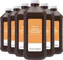 Basics Hydrogen Peroksida Solution Topical USP, Unflafedored, 32 Fl Oz, Pack of 6