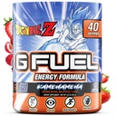 G Fuel Dragon Ball Z Energy Powder, Pre Workout Caffein Mix for Gaming, Sugar Free Focus Amino, Vitamin + Antioksidants, 9.8oz (Strawberry Lychee, 40 Servings)