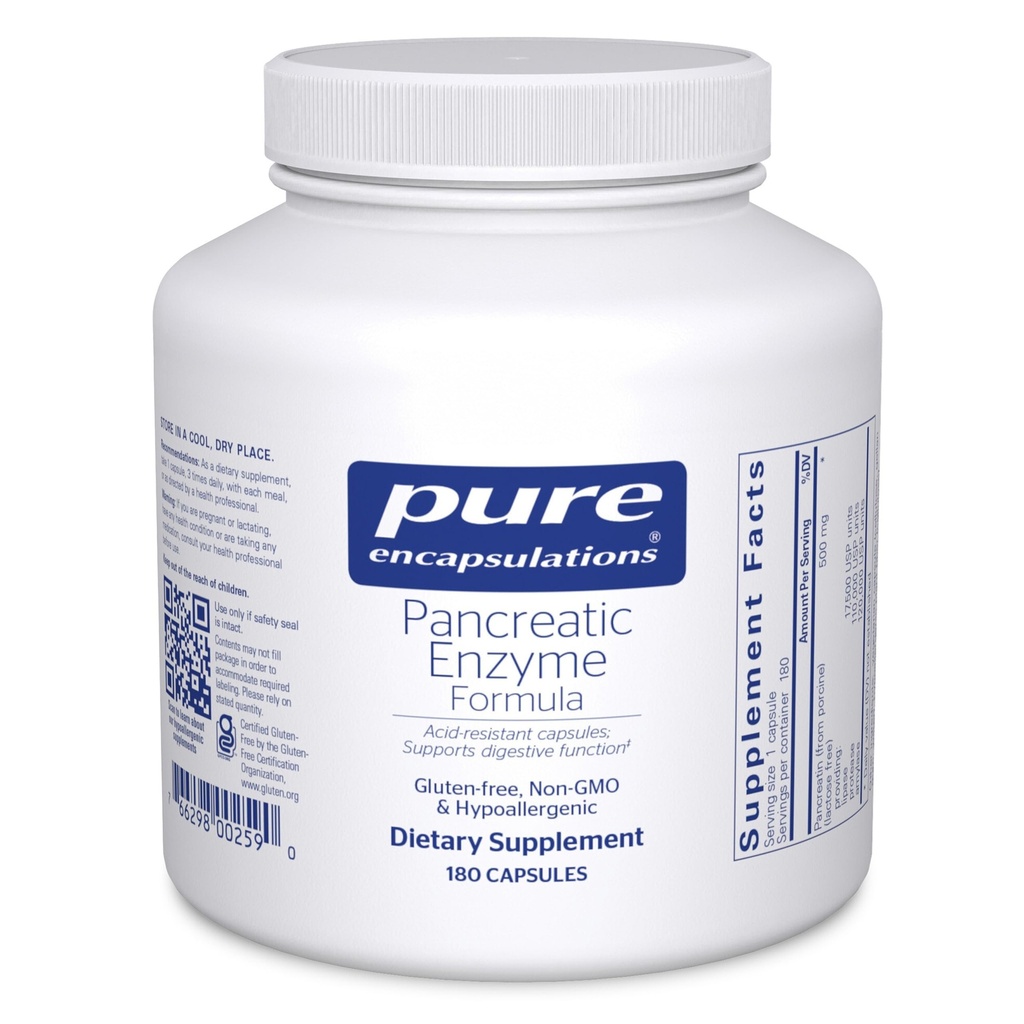 Insulasi Pankreas Enzyme Formula-Digeptical Enzymes for Ditraffic - Strengthens Gut Health * - Targeted Delivery Kapsul - Gluten Free & Non-GMO - 180 Capsules